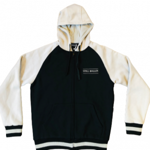 Still Ballin' Signature Zip Through Hoodie - Black/Marl Grey