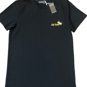 Still Ballin' Legends Black Crew Neck T-Shirt - Gold Embroidery Crown